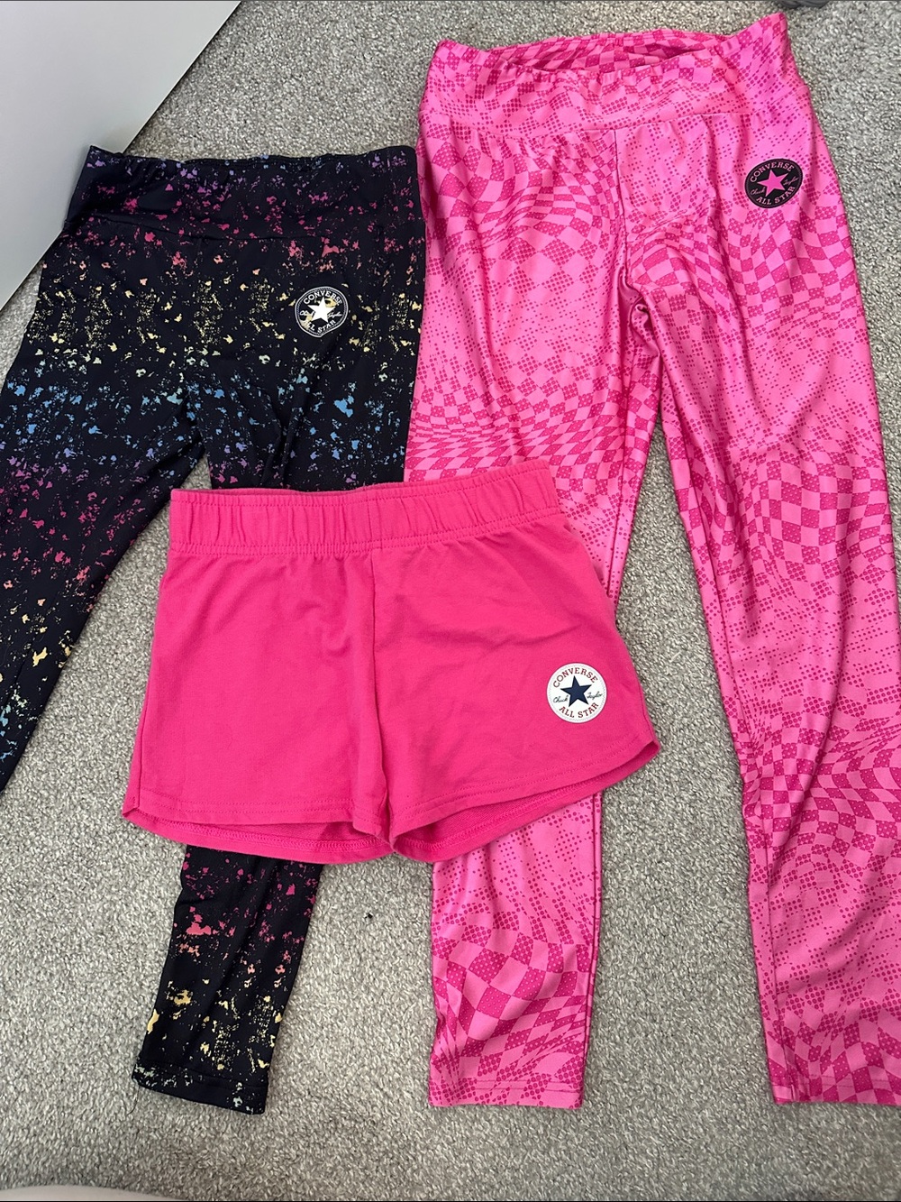 Converse Girls' Pink Active Shorts with All Star Logo